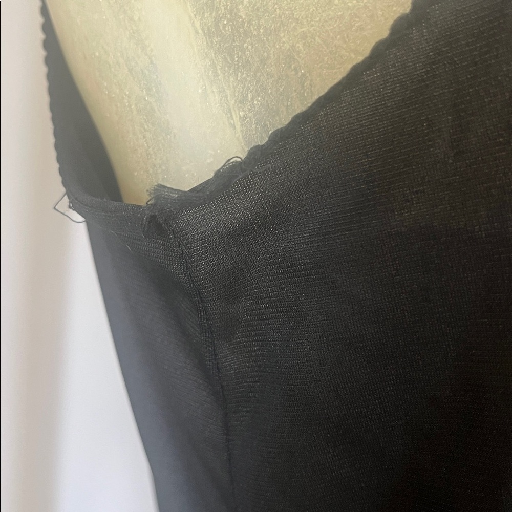 Vintage JCPenney Black Lace Ruffle Chemise - Picture 4 of 8